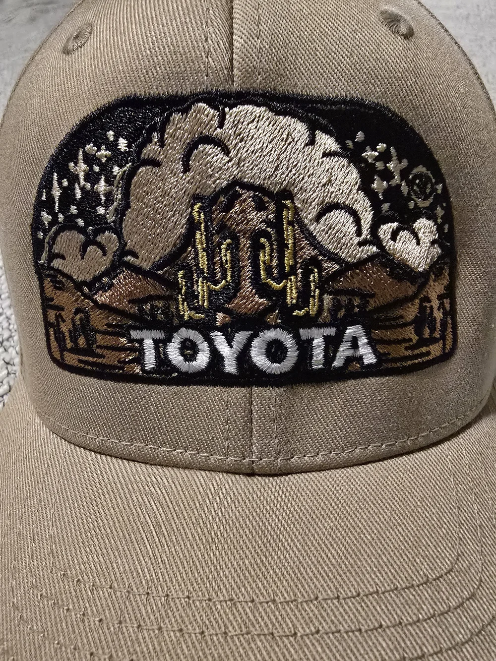 Toyota Embroidered Tan Baseball Cap